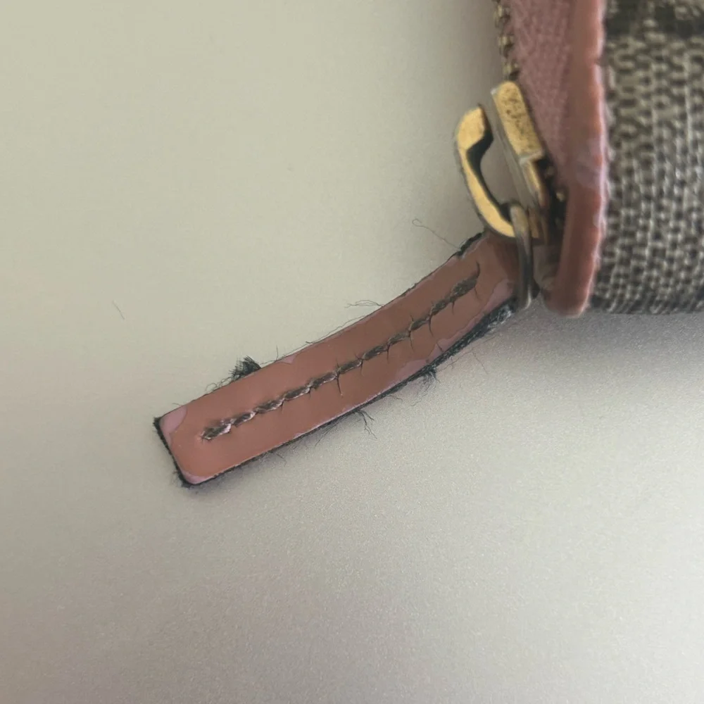GUCCI Monogram GG Logo Ribbon PVC Zip Around Long Wallet